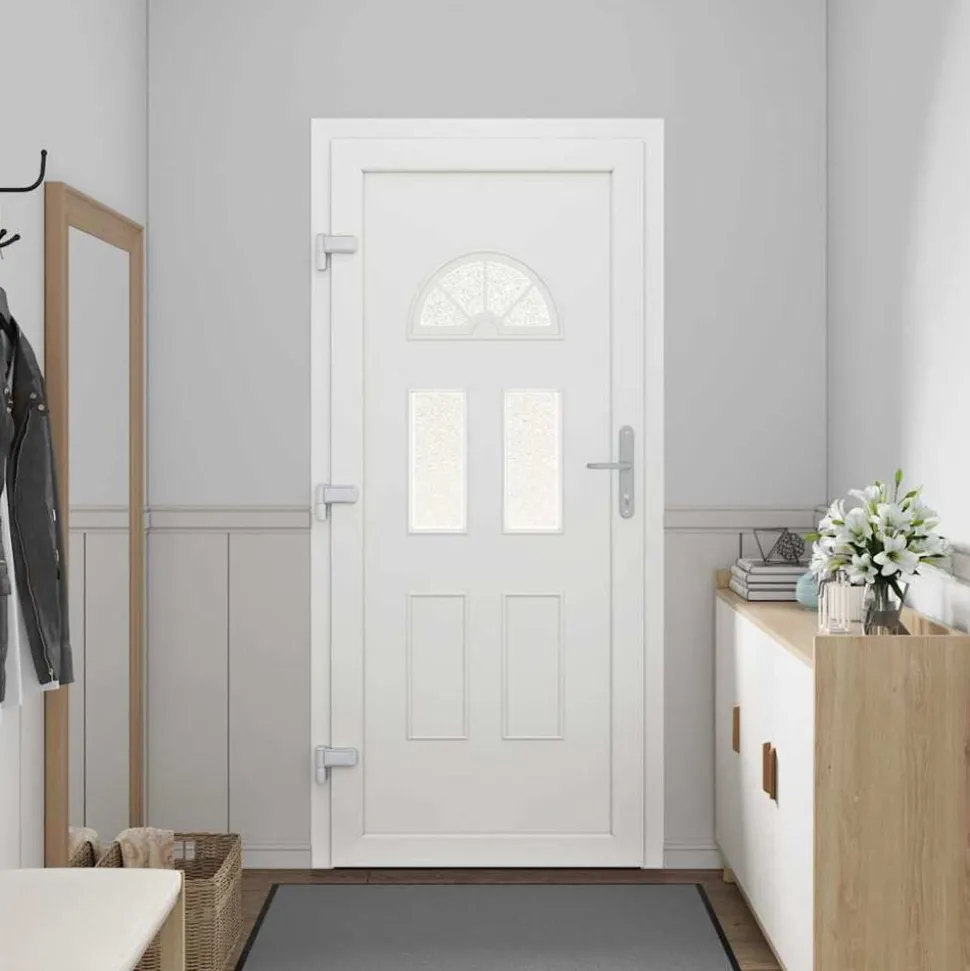 vidaXL Voordeur 98x208 cm PVC wit