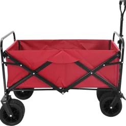 vidaXL Vouwbare Handtrolley Rood 89 x 63 x 96 cm
