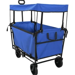 vidaXL Vouwbare Handtrolley Zwart 105 x 56.5 x 116 cm Oxford Stof