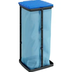 vidaXL Vuilniszakhouders 2 st 60 L PP zwart en blauw