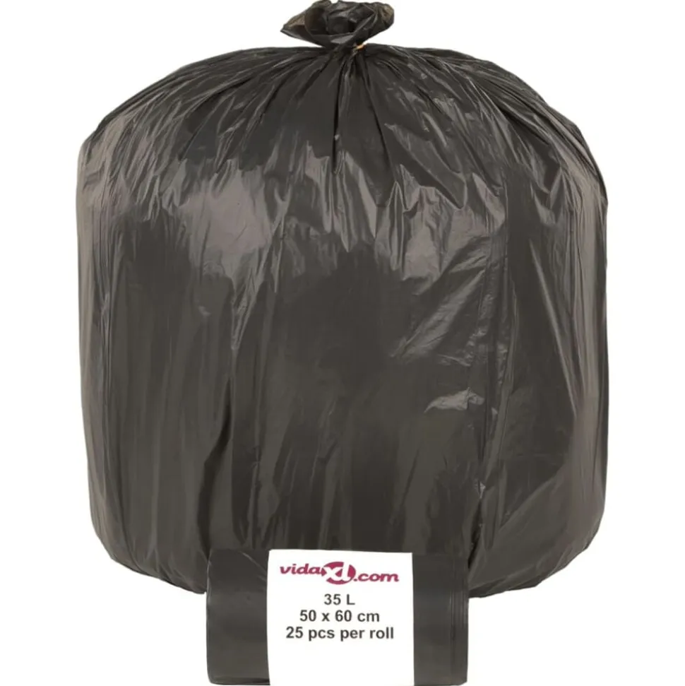 vidaXL Vuilniszakken 250 st 35 l zwart