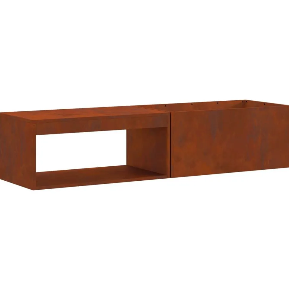 vidaXL Vuurkorf Bruin 160 x 45 x 35 cm Staal