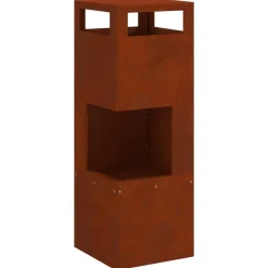vidaXL Vuurkorf Bruin 35 x 35 x 100 cm Cortenstaal