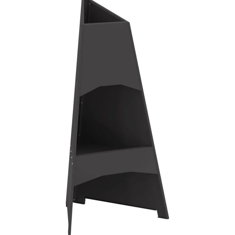 vidaXL Vuurkorf Zwart 50 x 50 x 95 cm Staal