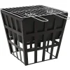 vidaXL Vuurplaats en barbecue 2-in-1 34x34x48 cm staal