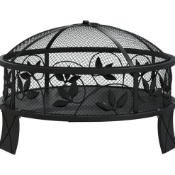 vidaXL Vuurplaats met pook XXL 50 cm staal