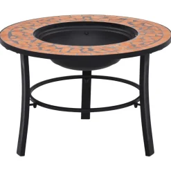 vidaXL Vuurschaal mozaïek 68 cm keramiek terracottakleurig