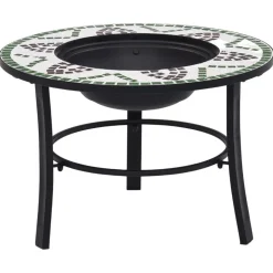 vidaXL Vuurschaal mozaïek 68 cm keramiek groen