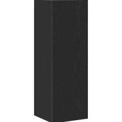 vidaXL Wand TV Kast Zwart Eiken 30,5 x 30 x 90 cm Bewerkt hout