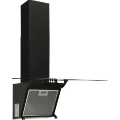 vidaXL Wandafzuigkap 60 cm staal en gehard glas zwart