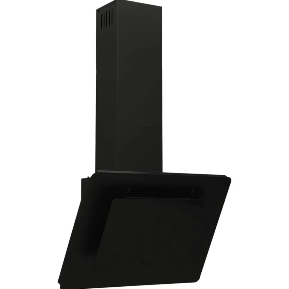 vidaXL Wandafzuigkap 60 cm roestvrij staal en gehard glas zwart