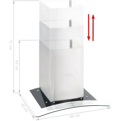 vidaXL Wandafzuigkap 756 m³/u LED 60 cm roestvrij staal