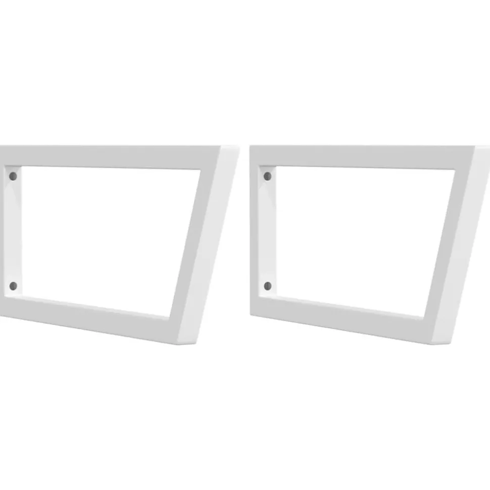 vidaXL Wandbeugels voor wasbak 2 st trapezium staal wit