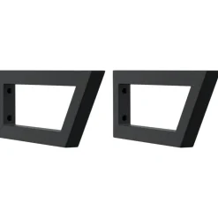 vidaXL Wandbeugels voor wasbak 2 st trapezium staal zwart