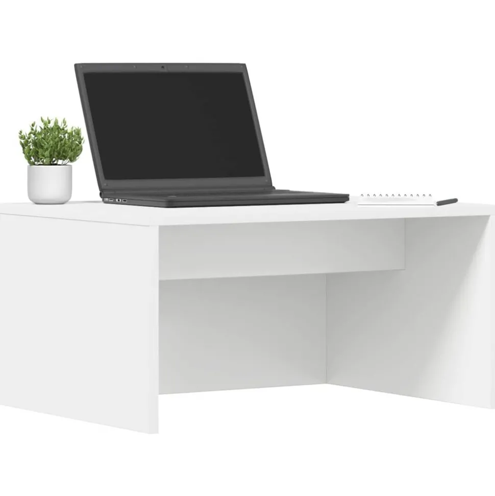 vidaXL Wandbureau Wandgemonteerd Wit 60 x 45 x 30 cm Bewerkt hout
