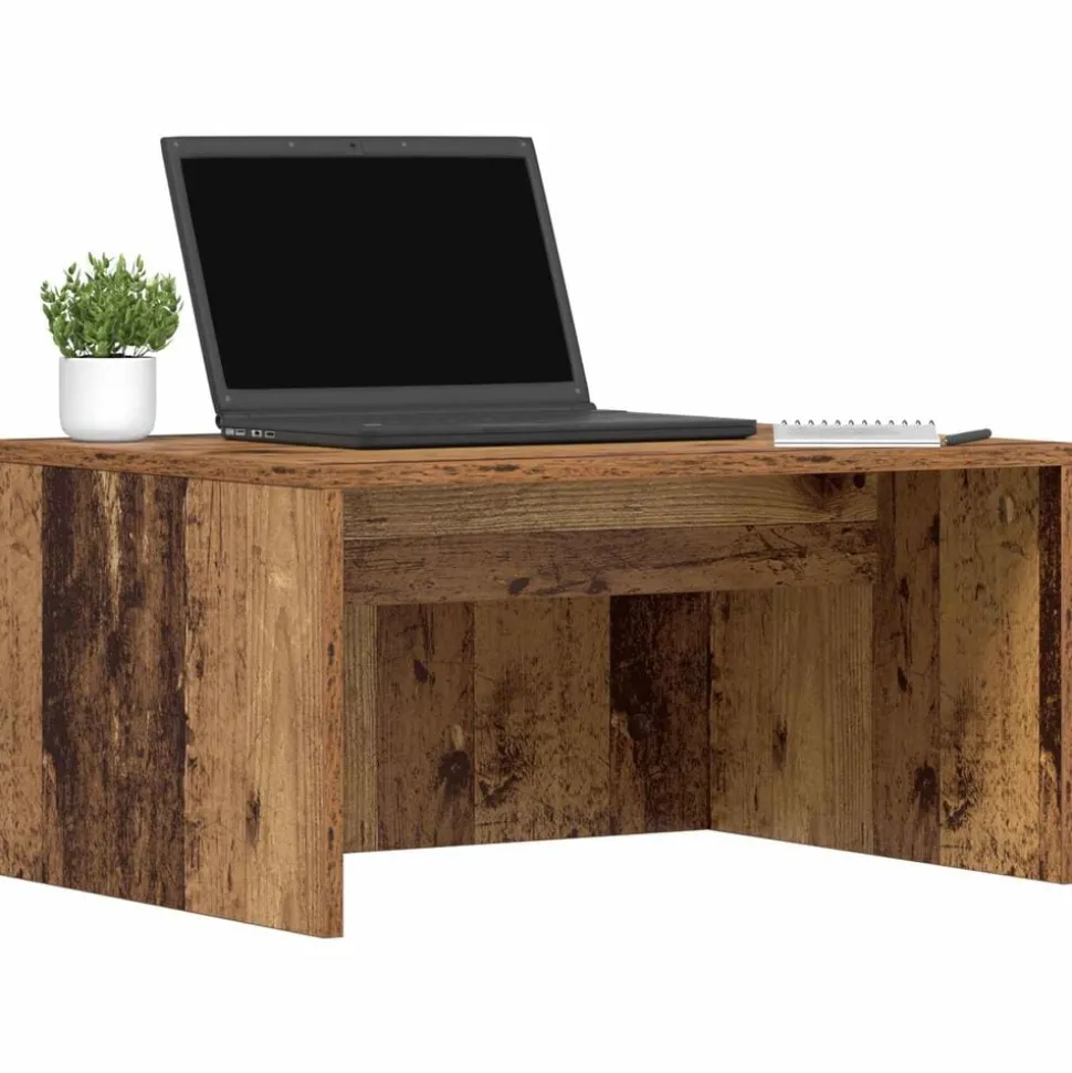 vidaXL Wandbureau Wandgemonteerd Oud Hout 60 x 45 x 30 cm Bewerkt hout
