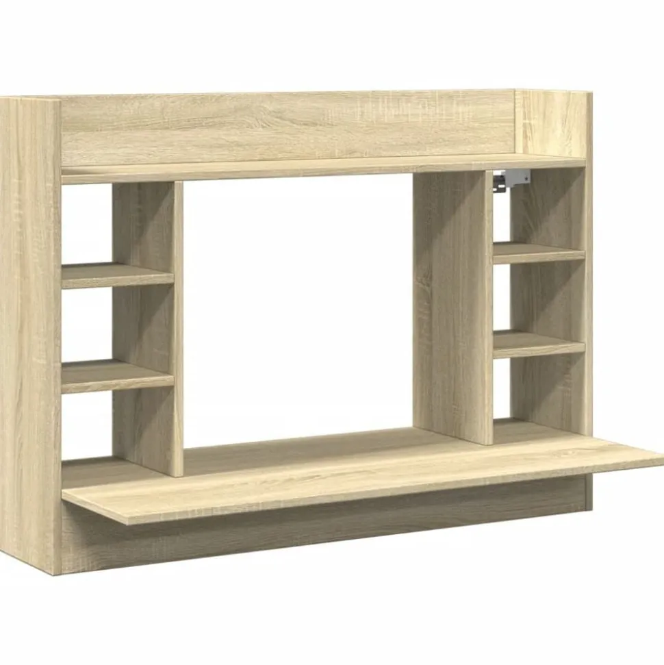 vidaXL Wandbureau 105x48x75 cm bewerkt hout sonoma eikenkleurig