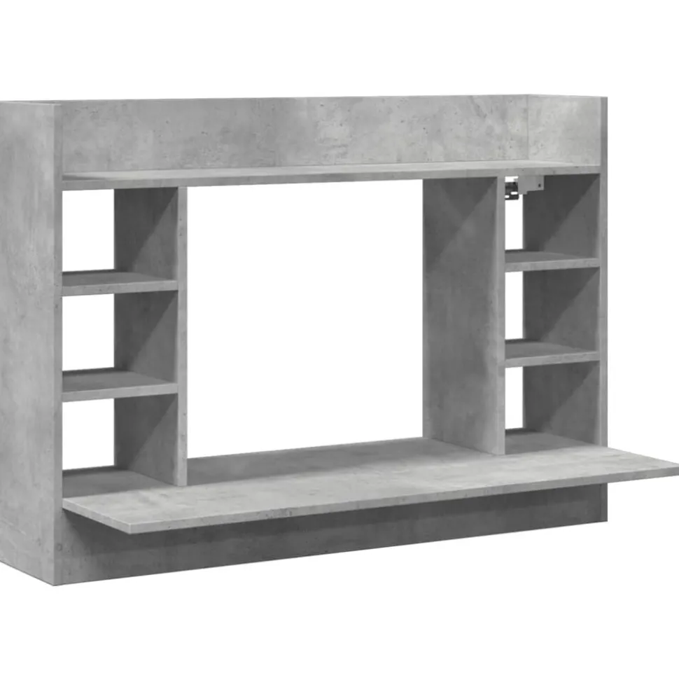 vidaXL Wandbureau 105x48x75 cm bewerkt hout betongrijs