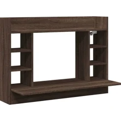 vidaXL Wandbureau 105x48x75 cm bewerkt hout bruin eikenkleurig