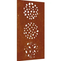 vidaXL Wanddecoratie tuin bladontwerp 105x55 cm cortenstaal
