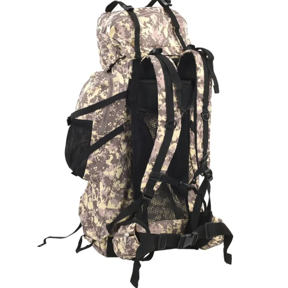 vidaXL Wandelrugzak 60 L camouflage oxford stof camelbruin