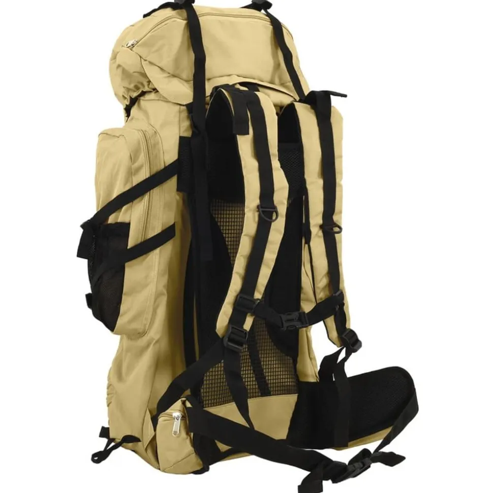 vidaXL Wandelrugzak 60 L oxford stof kakikleurig