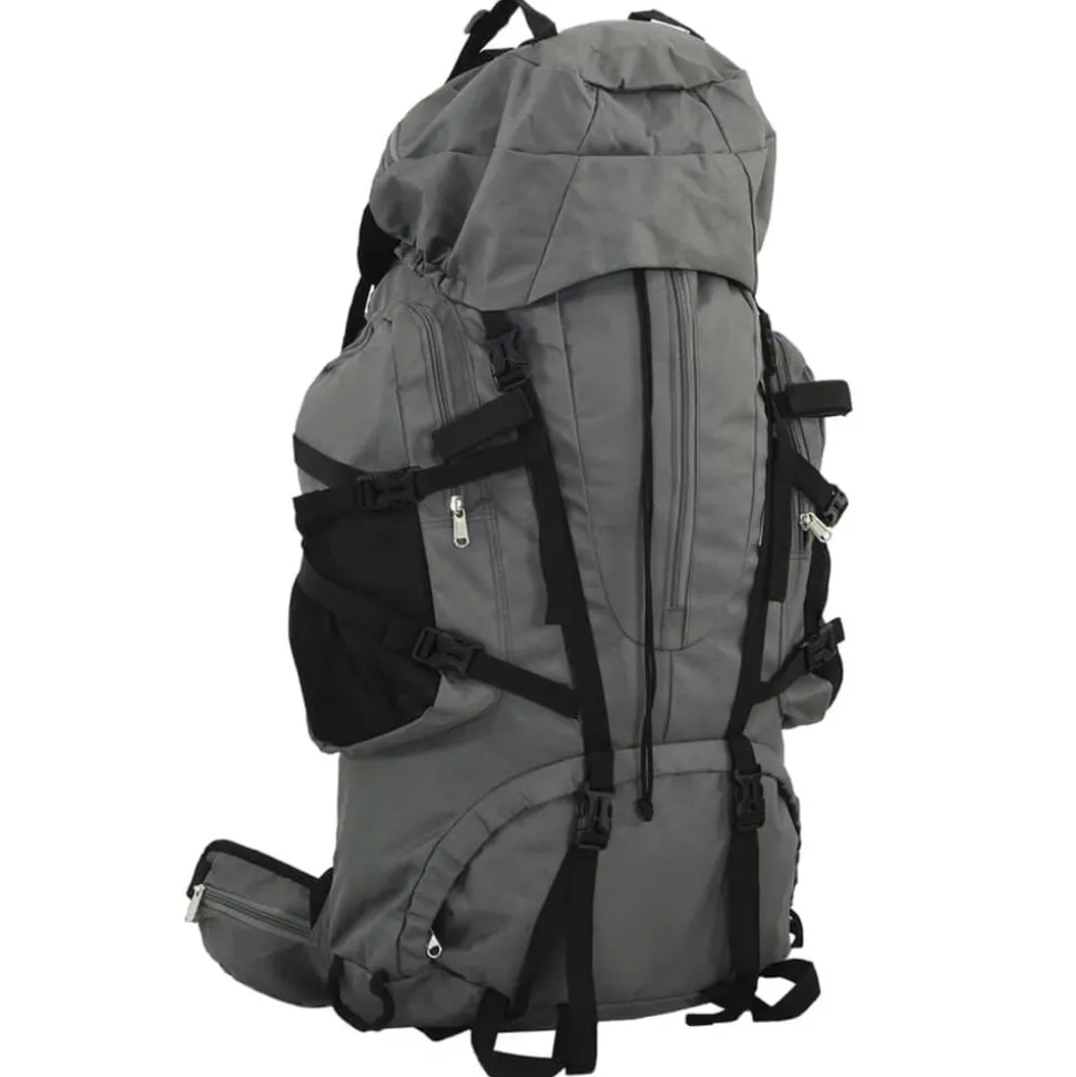vidaXL Wandelrugzak 60 L oxford stof grijs