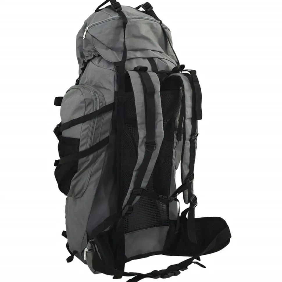 vidaXL Wandelrugzak 60 L oxford stof grijs