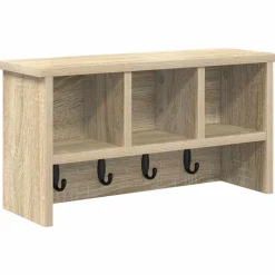 vidaXL Wandgemonteerde kapstok met plank Sonoma Eiken 50 x 16 x 26 cm