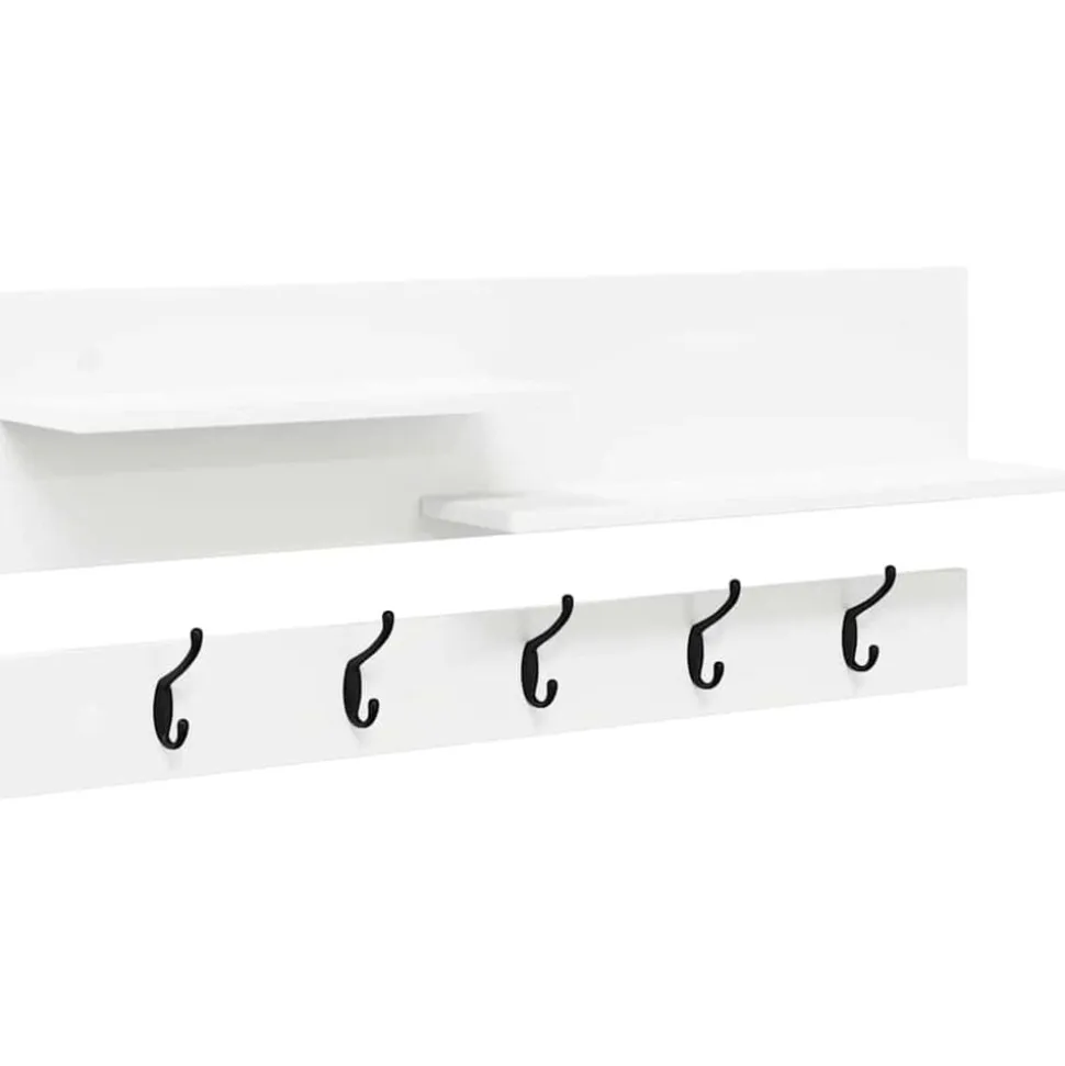 vidaXL Wandgemonteerde kapstok Wit 90 x 15 x 36 cm Bewerkt hout
