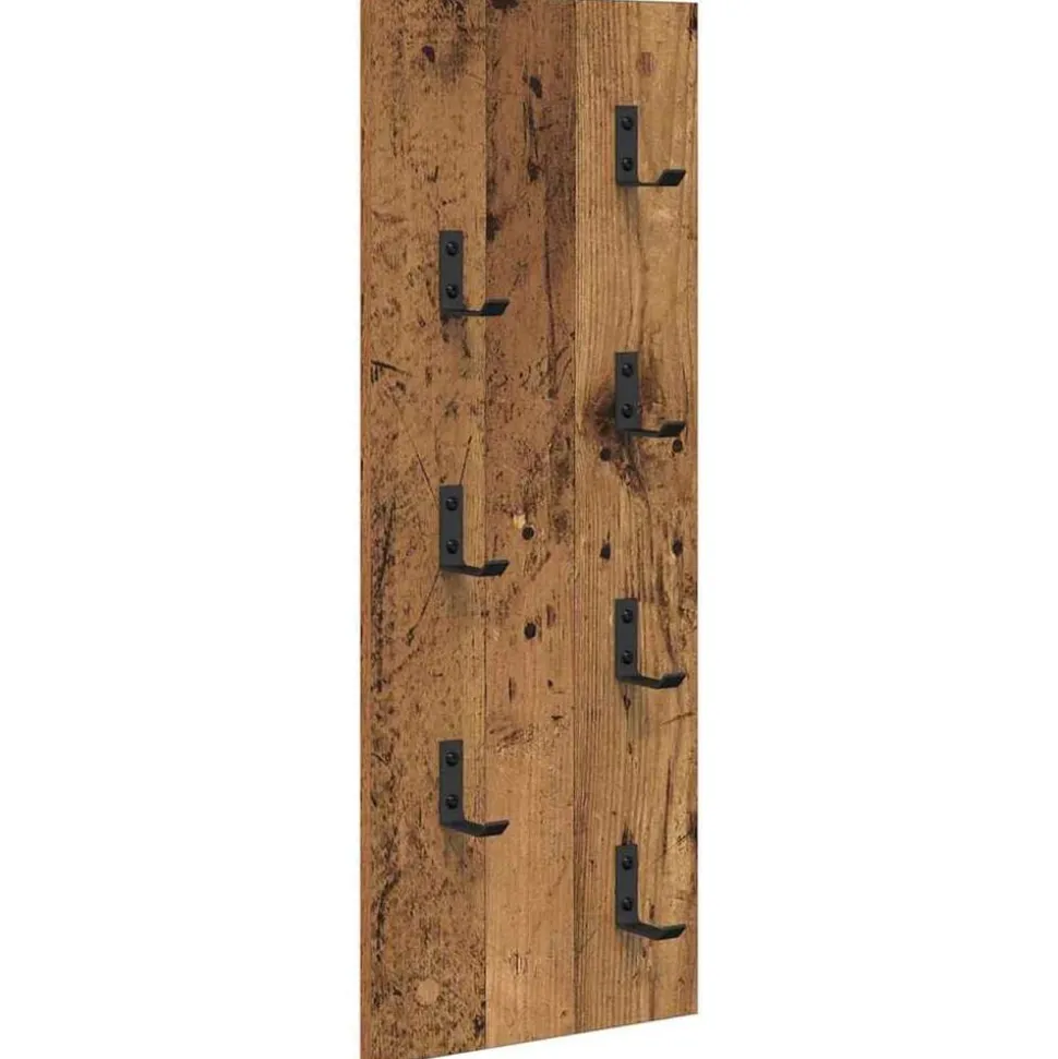 vidaXL Wandgemonteerde kapstok Oudhout 30 x 1,5 x 80 cm Bewerkt hout
