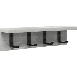 vidaXL Wandgemonteerde kapstok Beton Grijs 40 x 10,5 x 10,5 cm