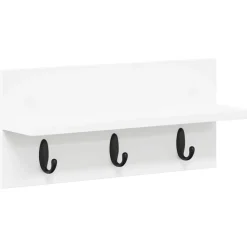 vidaXL Wandgemonteerde kapstok Wit 40 x 10,5 x 18 cm Bewerkt hout