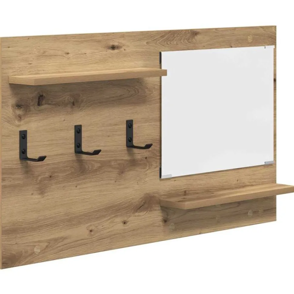 vidaXL Wandgemonteerde kapstok met plank Artisan Eiken 90 x 10 x 50 cm