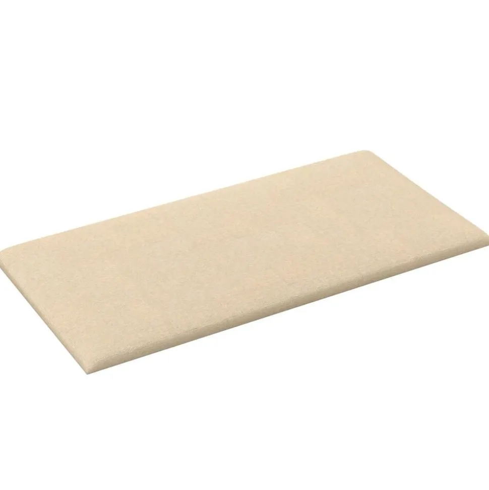 vidaXL Wandhoofdbord 12 pcs Crème 30 x 15 cm Stof