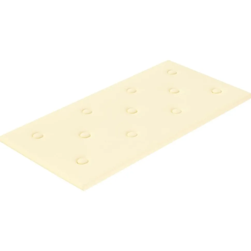 vidaXL Wandhoofdbord 12 pcs Crème 60 x 30 cm Nep Leer