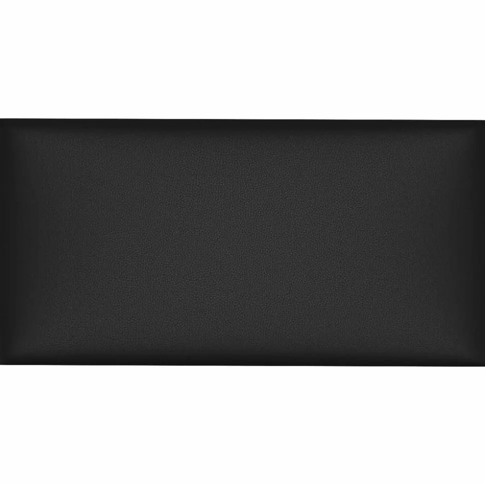 vidaXL Wandhoofdbord 12 pcs Zwart 30 x 15 cm Stof