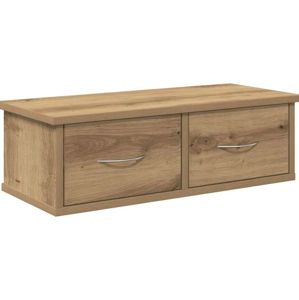 vidaXL Wandkast 60x26x18,5 cm bewerkt hout artisanaal eikenkleur