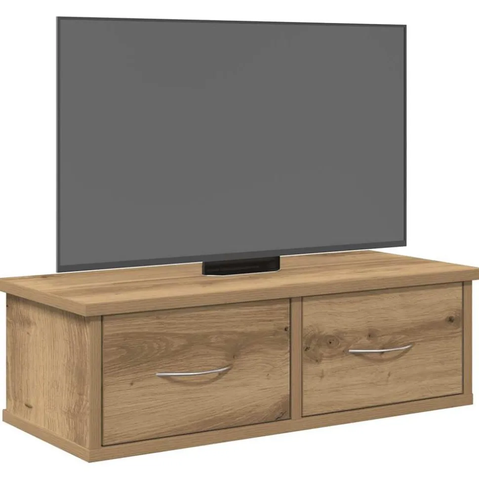 vidaXL Wandkast 60x26x18,5 cm bewerkt hout artisanaal eikenkleur
