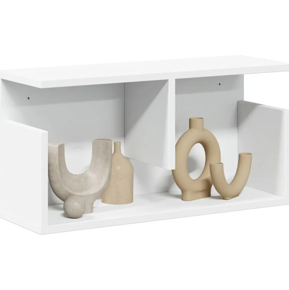 vidaXL Wandkast 60x20x30 cm bewerkt hout wit