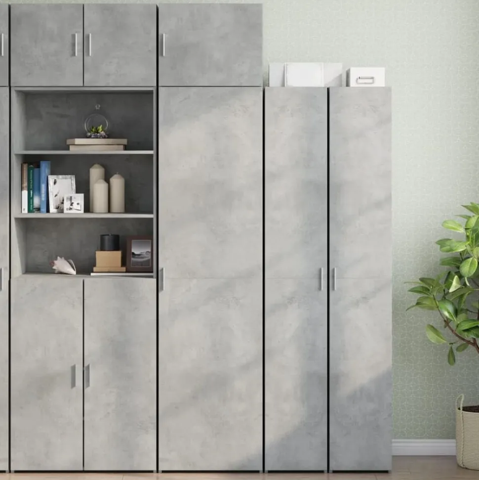 vidaXL Wandkast 50x42,5x40 cm bewerkt hout betongrijs