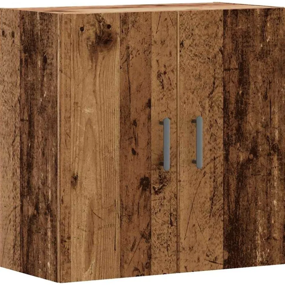 vidaXL Wandkast 60x31x60 cm bewerkt hout oud houtkleurig