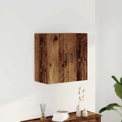 vidaXL Wandkast 60x31x60 cm bewerkt hout oud houtkleurig