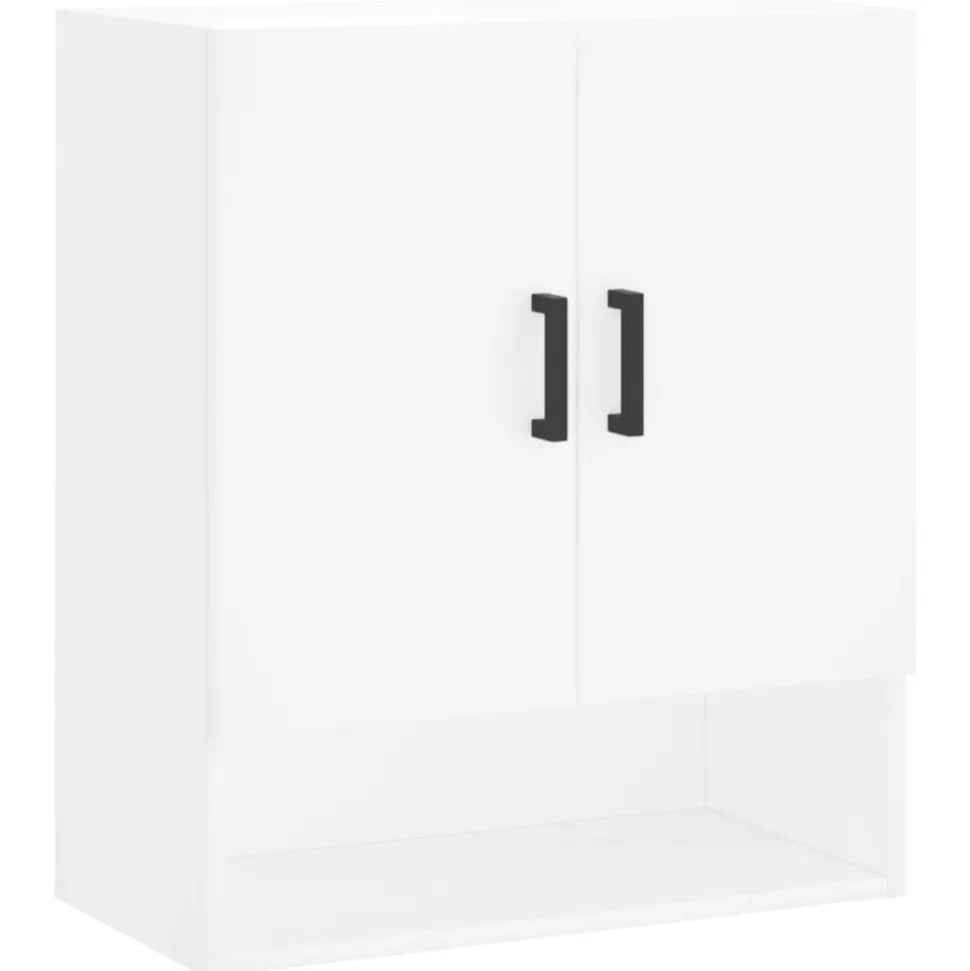 vidaXL Wandkast 60x31x70 cm bewerkt hout wit