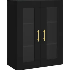 vidaXL Wandkast 69,5x34x90 cm zwart