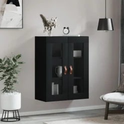 vidaXL Wandkast 69,5x34x90 cm zwart