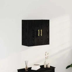 vidaXL Wandkast Zwart Eiken 60 x 31 x 70 cm Bewerkt hout
