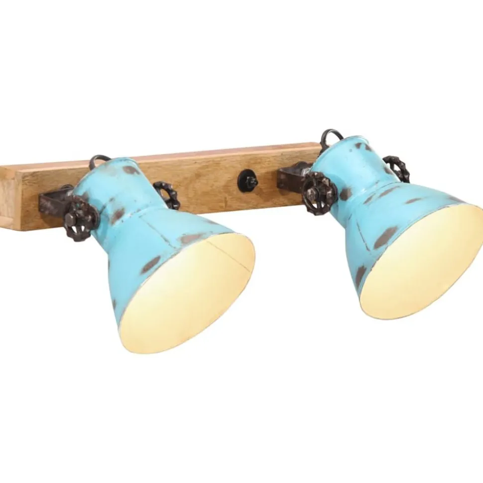 vidaXL Wandlamp 25 W E27 45x25 cm verweerd blauw