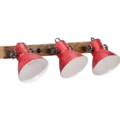vidaXL Wandlamp 25 W E27 65x25 cm verweerd rood