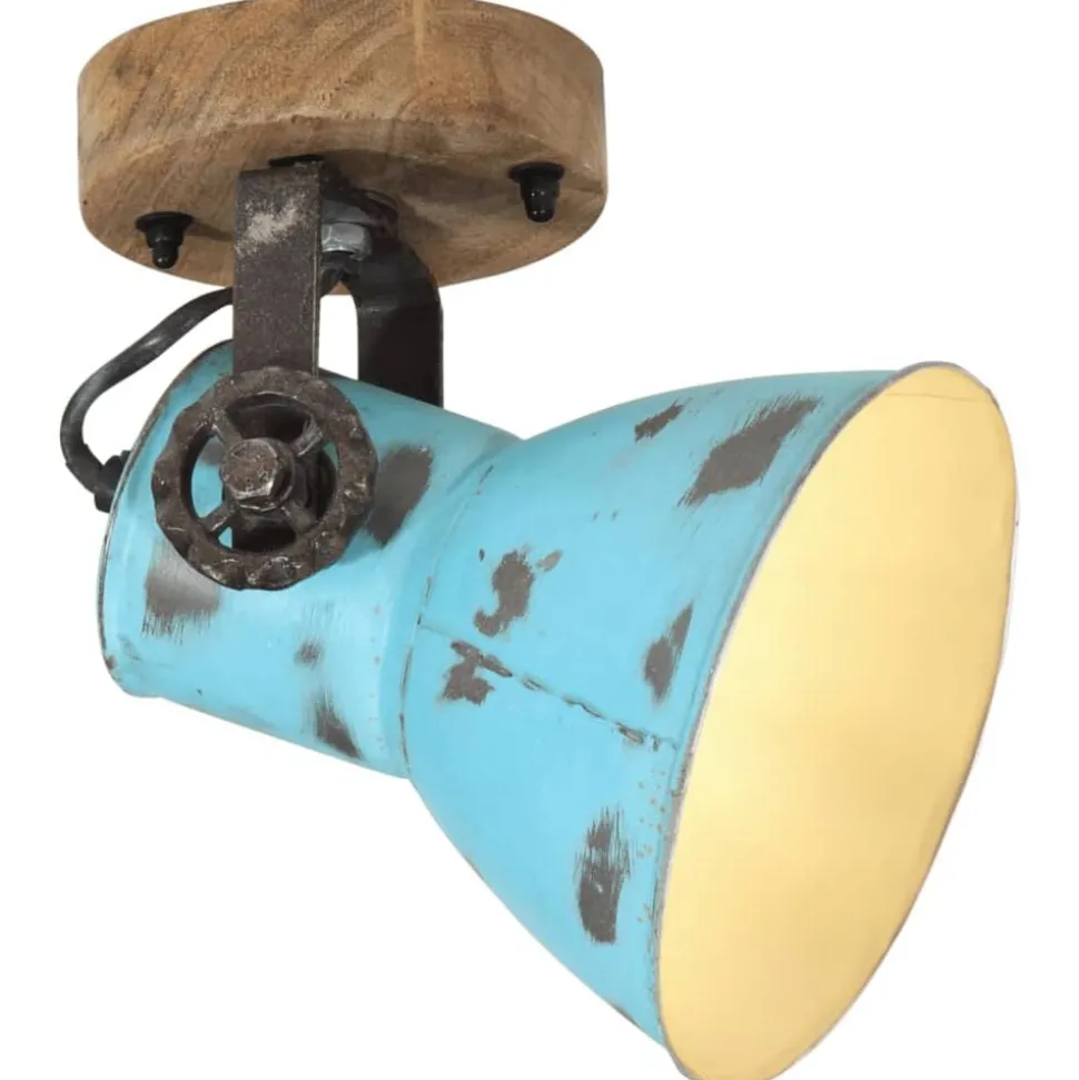 vidaXL Wandlamp 25 W E27 11,5x11,5x25 cm verweerd blauw